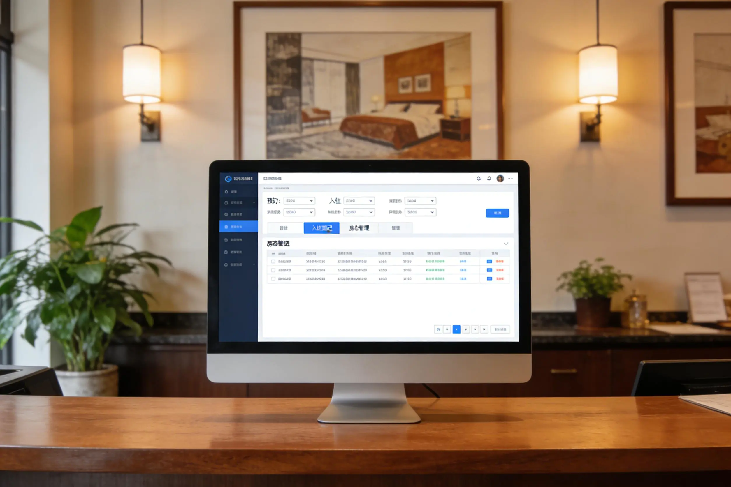 酒店前台操作界面