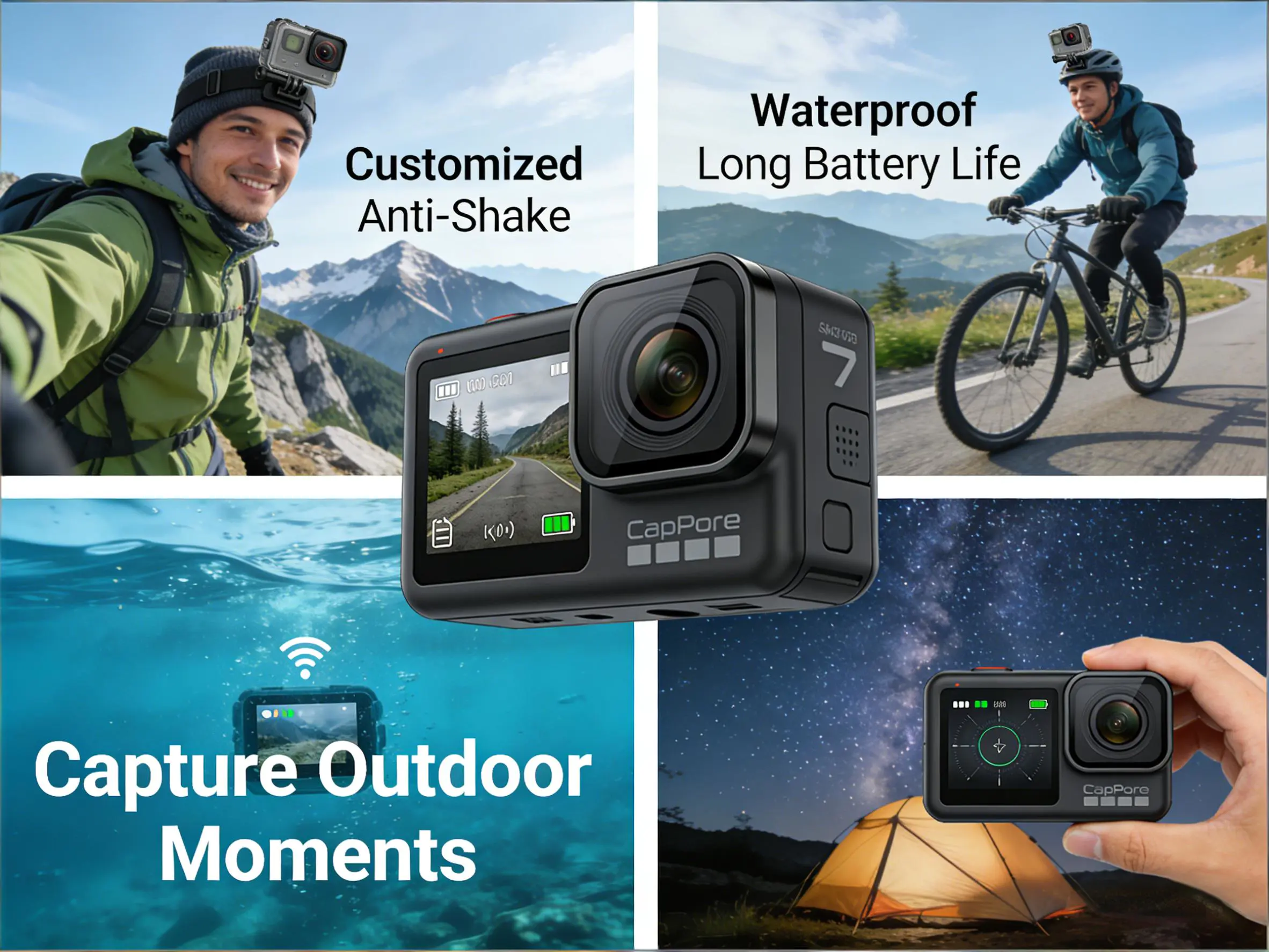 户外游玩运动相机